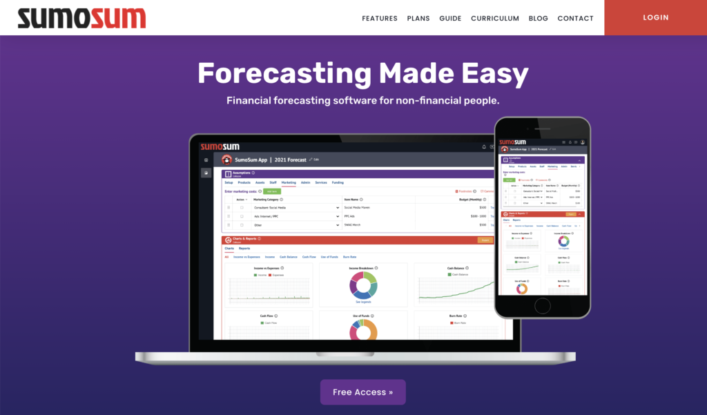 SumoSum Financial Forecasting & Literacy Software